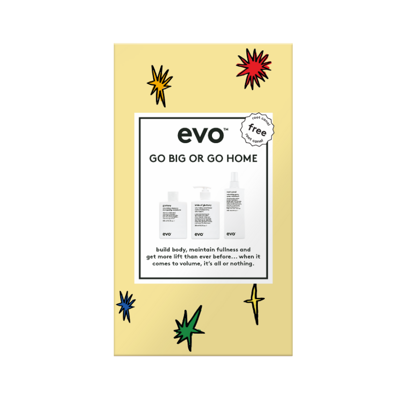 evo go big or go home: gluttony šampūns + kondicionieris + root canal
