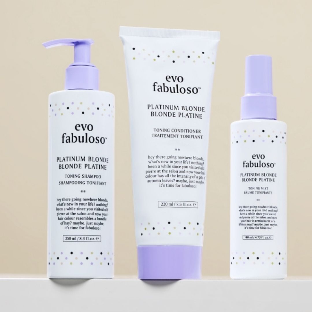 evo fabuloso platinum blonde mini tonējošs šampūns