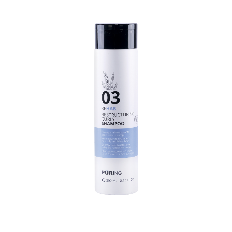 PURING REHAB struktūru atjaunojošs šampūns cirtainiem matiem