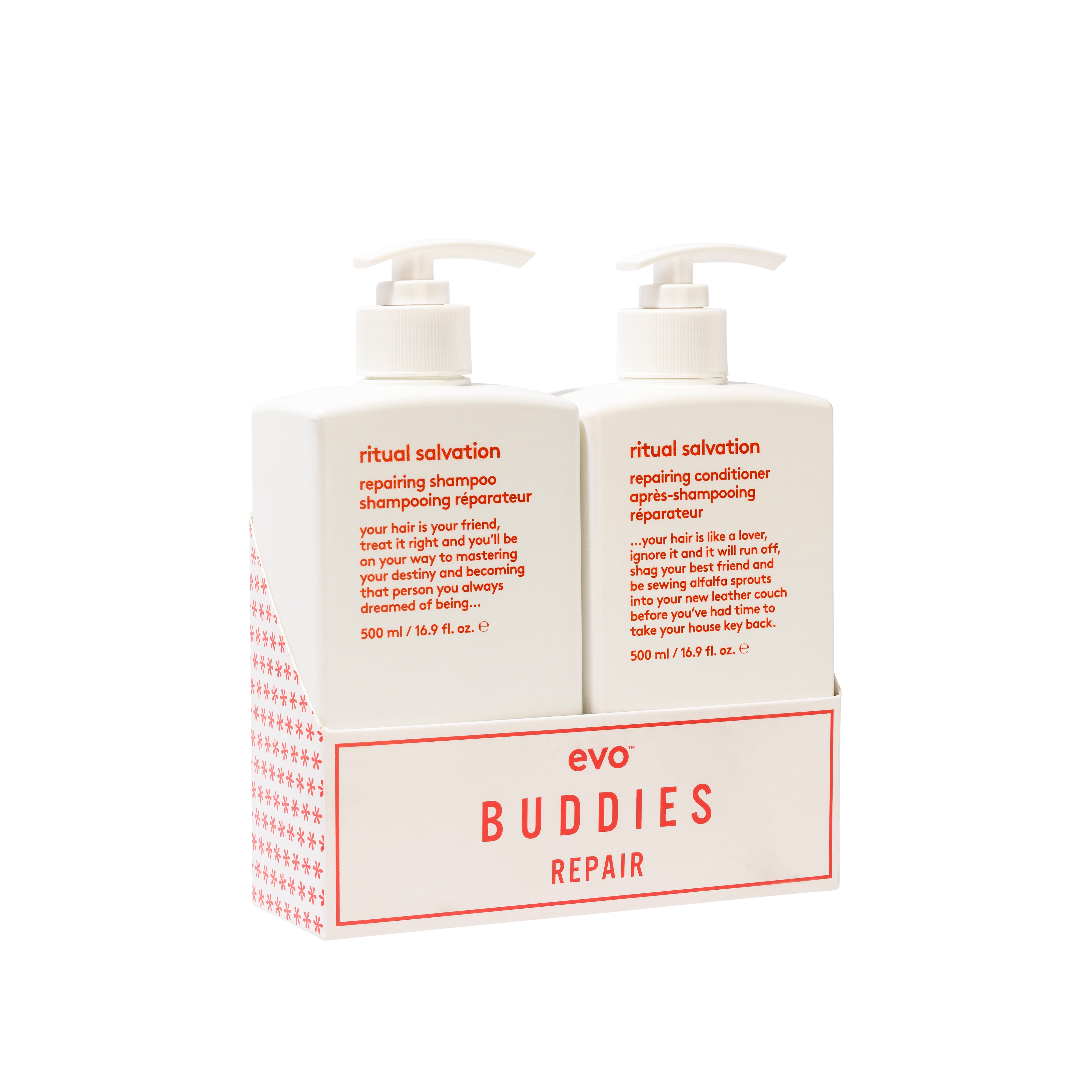 evo buddies repair: ritual salvation šampūns + kondicionieris
