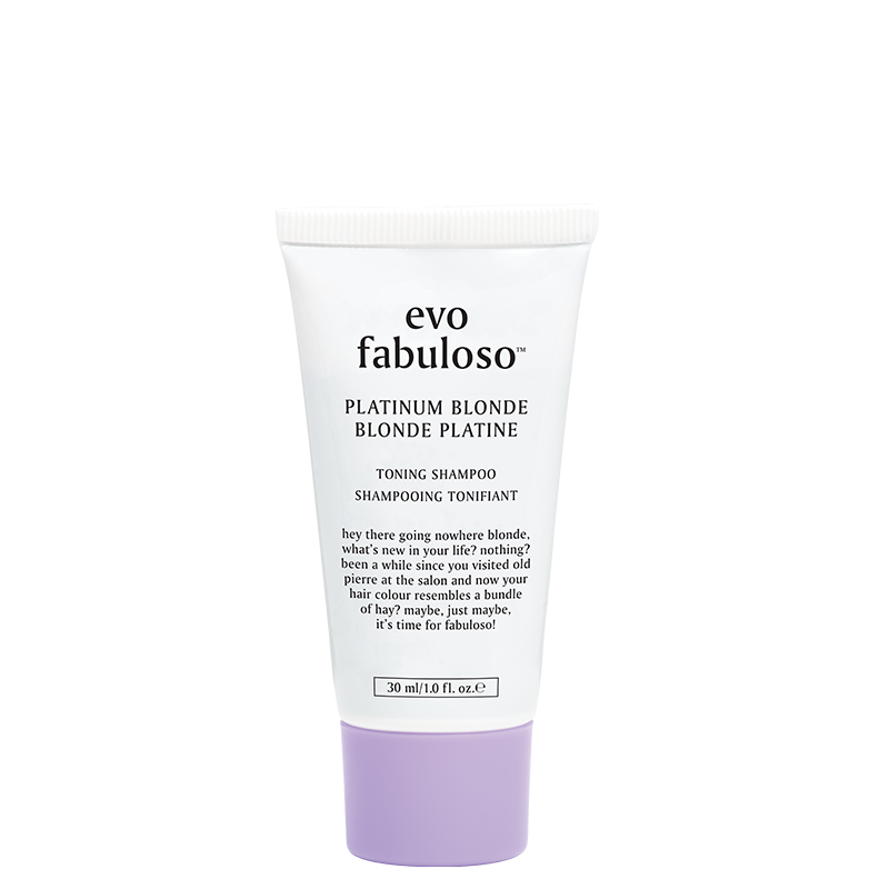 evo fabuloso platinum blonde mini tonējošs šampūns