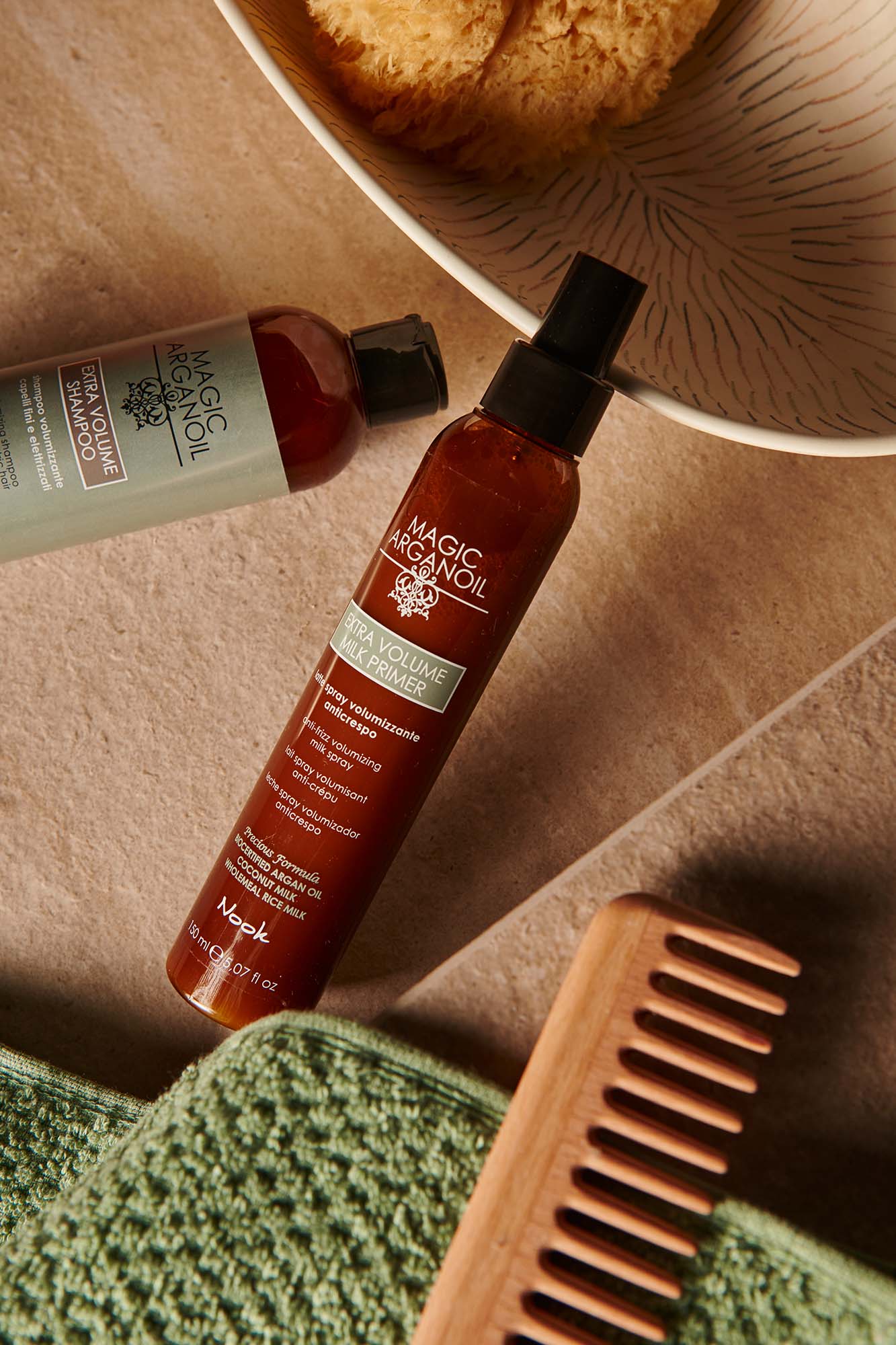 Nook Magic Arganoil EXTRA VOLUME apjomu piešķirošs pieniņš