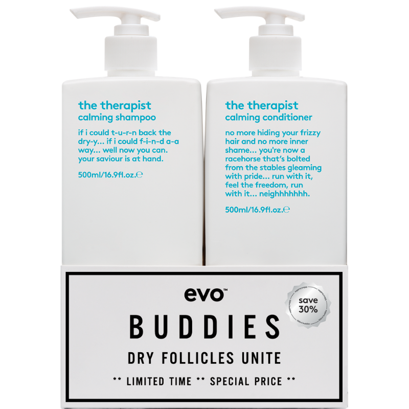 evo buddies hydrate: the therapist šampūns + kondicionieris