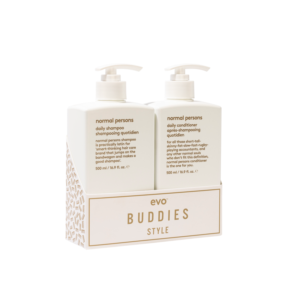 evo buddies style: normal persons šampūns + kondicionieris