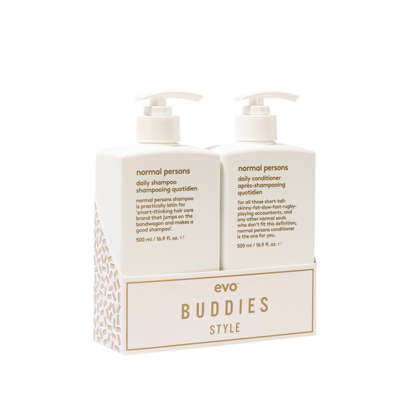 evo buddies style: normal persons šampūns + kondicionieris