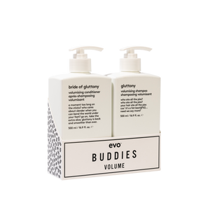 evo buddies volume: gluttony šampūns + kondicionieris