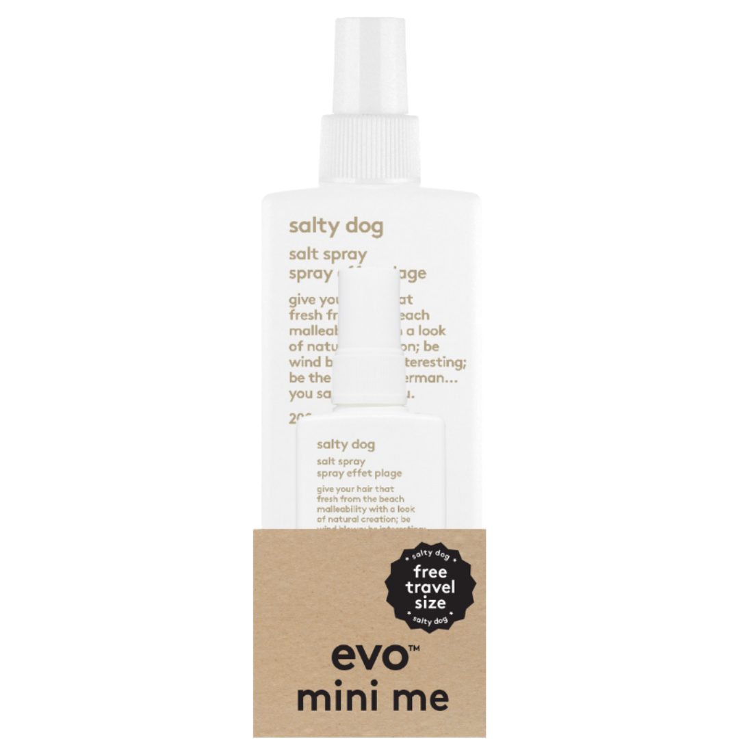 evo mini me: salty dog pludmales efekta panākošs izsmidzināms līdzeklis + travel salty dog