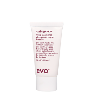 evo springsclean dziļi attīrošs mini šampūns cirtainiem matiem