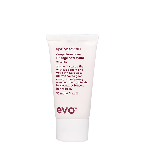 evo springsclean dziļi attīrošs mini šampūns cirtainiem matiem
